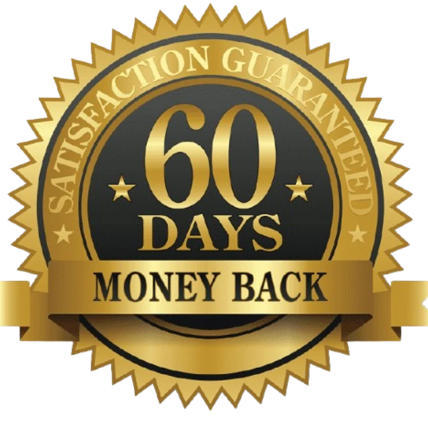 60-day money-back guarantee seal